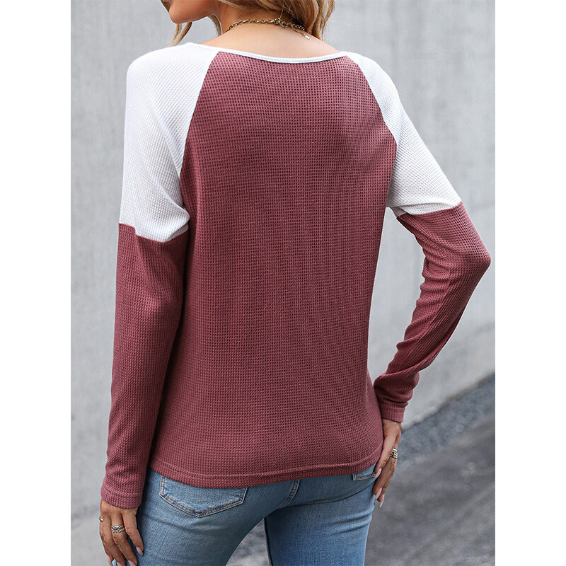 Autumn Winter New Buttons Patchwork Casual Sweaters Ladies Loose Fashion Knitting Jumpers Women's Simple All-match Pullovers Top