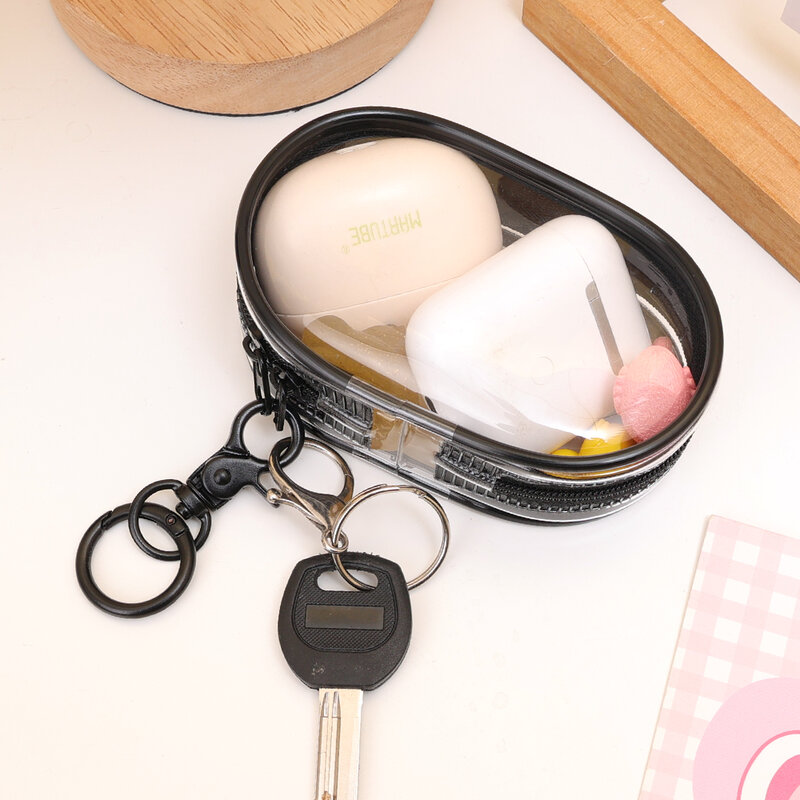 Multifunction Portable Mini Transparent Zipper Bags For Data Cable Earphone Storage Bag Garage Kit Doll Packaging Display Box