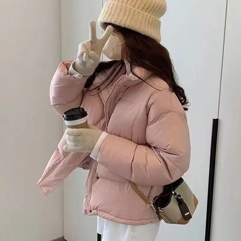 2023 nuove donne piumino cappotto invernale femminile piumino d'anatra bianco corto colletto alla coreana capispalla addensare caldo capispalla moda