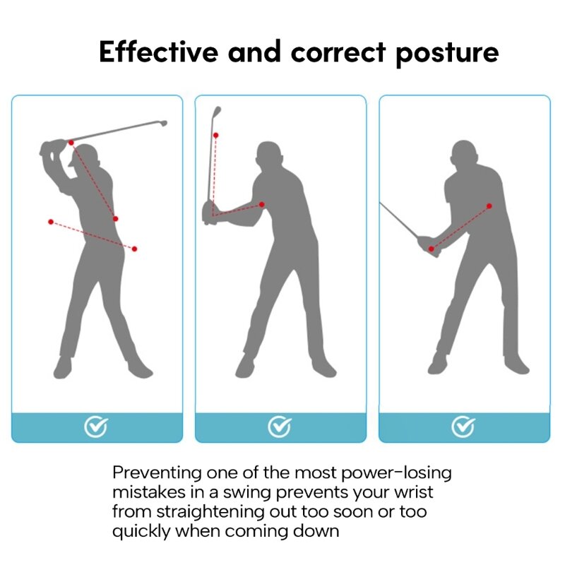 Corda portátil para treinamento balanço golfe, corda ajustável para exercícios assistência golfe
