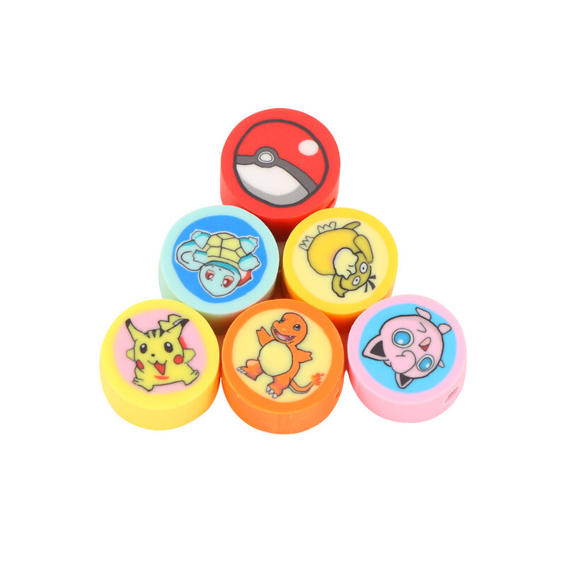 30pcs Pokémon Beads 9mm Cute Cartoon Anime Clay Beads for Jewelry Making Pikachu Diy Bracelet Necklace Accessories
