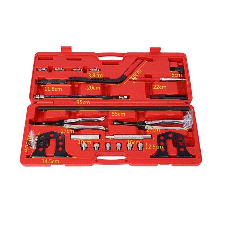 Car Engine Cylinder Head Valve Spring Compressor Kit Removable Free Valve Clamp Pliers Oil Seal Removal Replacement Tool