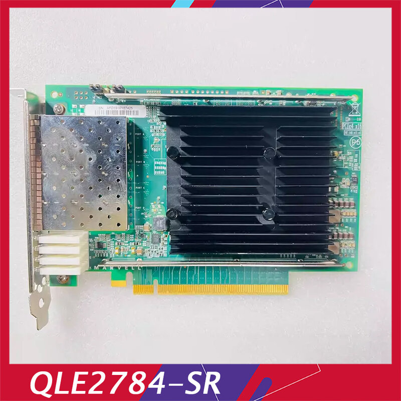 Canal de fibra para QLGC, HBA PCIE X16, QLE2784-SR, 4 portas, 32 Gbit, s