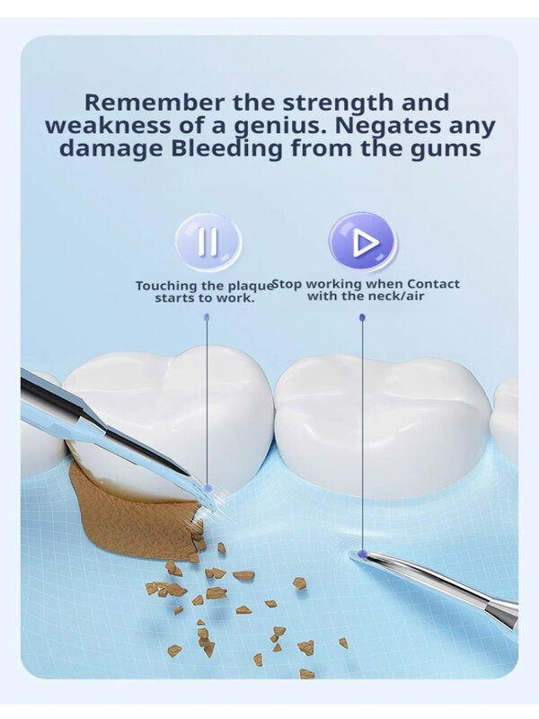 Pembersih gigi ultrasonik rumah tangga, untuk menghilangkan kalkulus gigi pembersih artefak scaler gigi