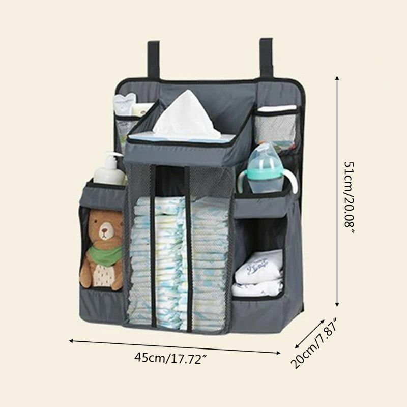 Детская кроватка, подвесной держатель для подгузников, детское постельное белье, сумка для хранения для кормления, органайзер