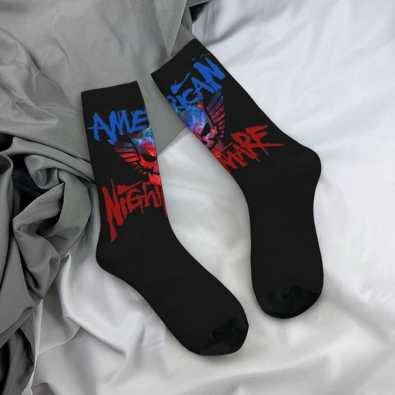 Chaussettes de basket-ball unisexes, chaussettes respirantes, tube moyen en polyester, cauchemar américain, mode dans l'anneau Cody Rhodes