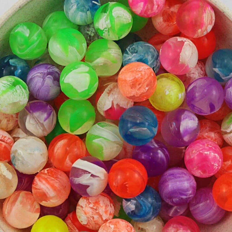 Bouncy Rubber Balls for Children, Brinquedos Anti Stress, Bola de salto elástica colorida, Jogos ao ar livre, Brinquedos de banho para crianças, 22mm