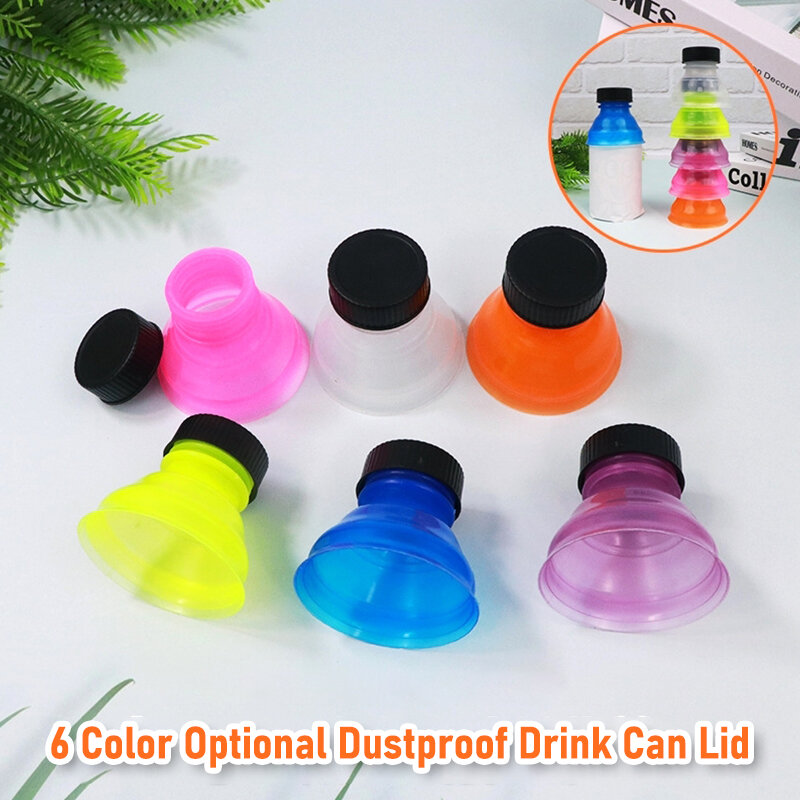 1Pc/6Pcs Reusable Plastic Airtight Lid Beer Water Dispenser Lid Can Protector Caps Cover Bottle Top Soda Saver Cans Dust Cover
