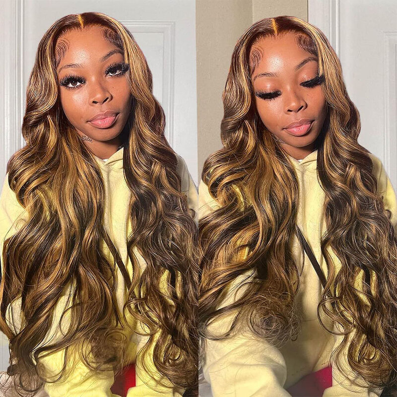 30 36 Body Wave Highlight Wig Human Hair 13x6 Hd Lace Frontal Wig Cheap Brazilian Colored Glueless Wig Human Hair Ready To Wear