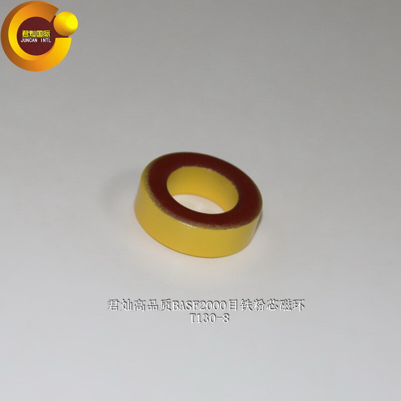 Cincin kuning merah inti bubuk besi RF frekuensi tinggi T130-8/90 inti magnetik