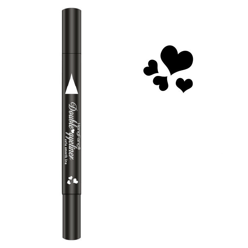 1 szt. Moda płynny Eyeliner ołówek dwugłowy Eyeliner Super wodoodporny gwiazda księżyc kwiat serca znaczki kosmetyczne narzędzia do makijażu