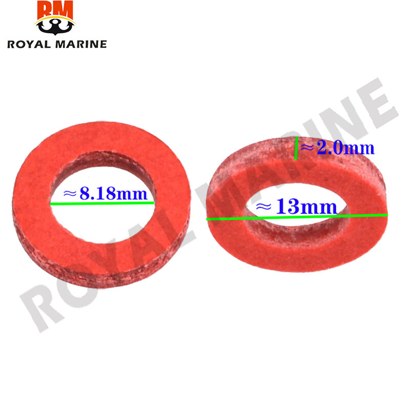 DWCX 20pcs Red Lower Unit Oil Drain Screw Gasket Fit For Yamaha 90430-08020-00 90430-08003 Accessories 90430-08020-0 90430-08020