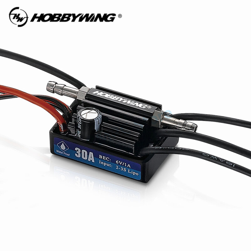 HobbyWing controlador de velocidade impermeável, ESC para barco RC, SeaKing série V3, 30A 60A 120A 130A 180A, sem escova