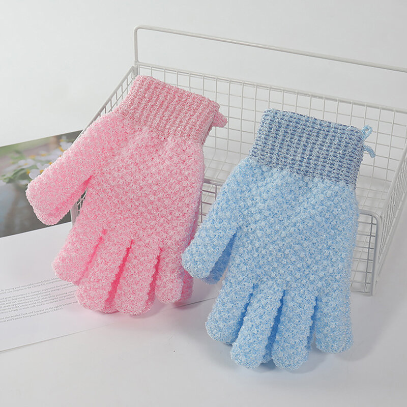 1Pair Nylon Soft Delicate Peeling Gloves Shower Scrub Gloves Massage For Body Srub Sponge Wash Skin Moisturizing SPA