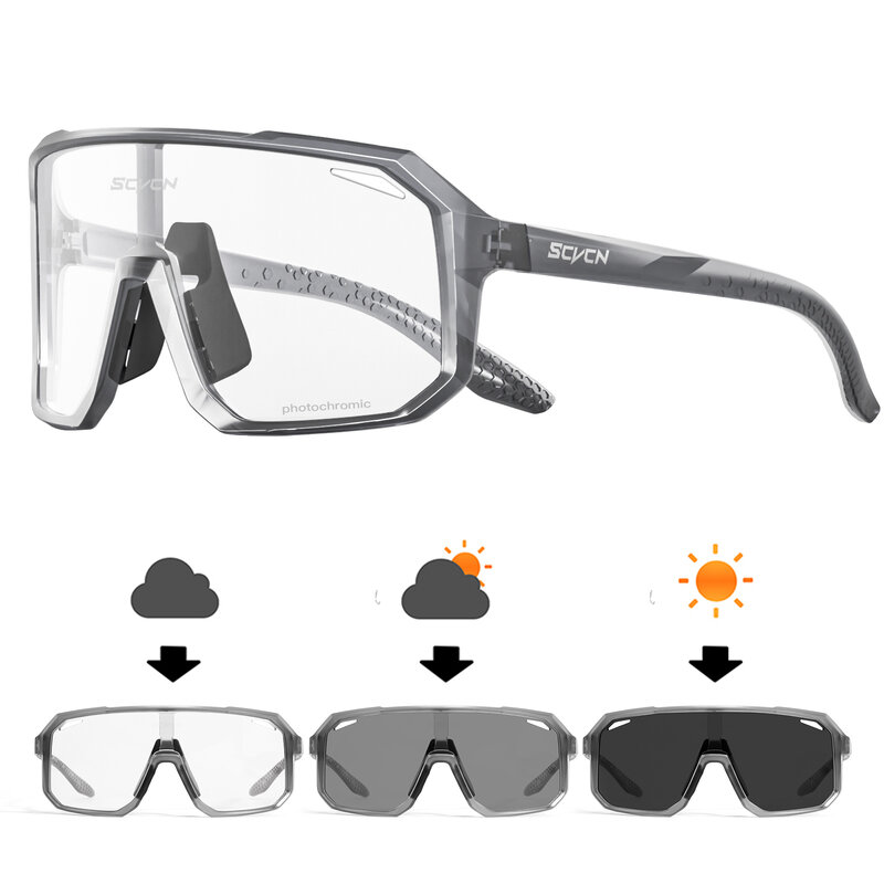 SCVCN occhiali da sole da ciclismo occhiali fotocromatici per uomo Sun Mountain Bike occhiali da bicicletta da strada occhiali da ciclismo sport UV400 MTB