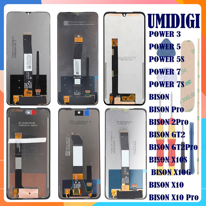 For UMIDIGI POWER 5 POWER 5S POWER 7 POWER 7S BISON BISON 2Pro BISON GT2Pro BISON X10S BISON X10G BISON X10 Pro+ LCD + Touch