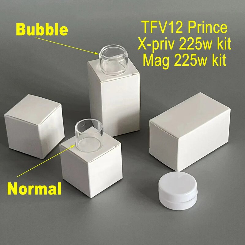 Tubo de vidrio de burbuja de bombilla, tubo de vidrio Normal para TFV12 Prince / Stick Prince Mag 225w kit/x-priv 225w kit de modelo geométrico de vidrio