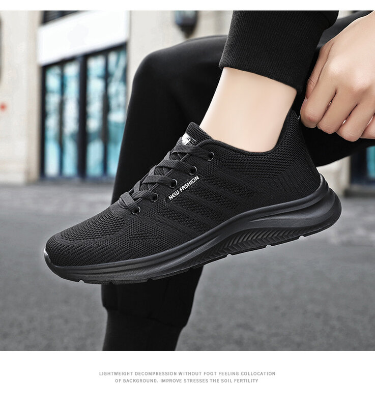 2024 Spring New Running Men's Shoes Single Shoe Korean Edition Soft Sole Breathable and Anti slip Sports Shoes
