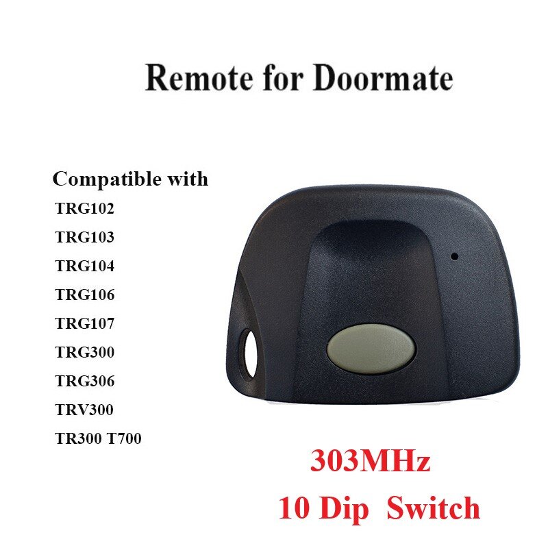 8 Dip Switch Garage Door Remote For Doormate TRG306 Tilt a Matic Gate Door Remote 303Mhz