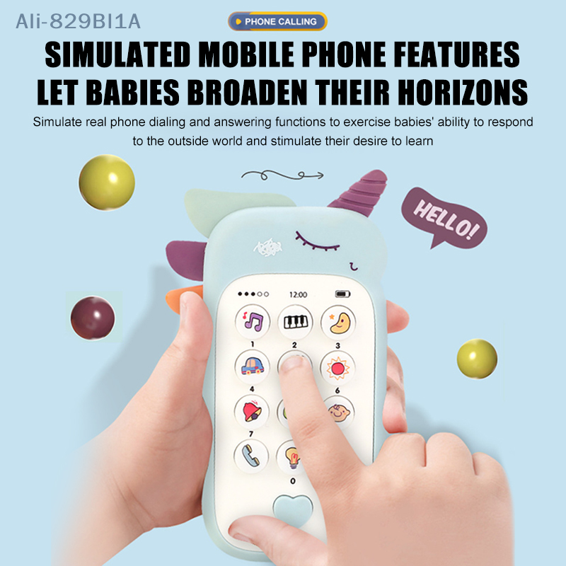 Mordedor de teléfono para bebé, juguete de voz Musical, máquina de aprendizaje educativo temprano, regalo electrónico para niños