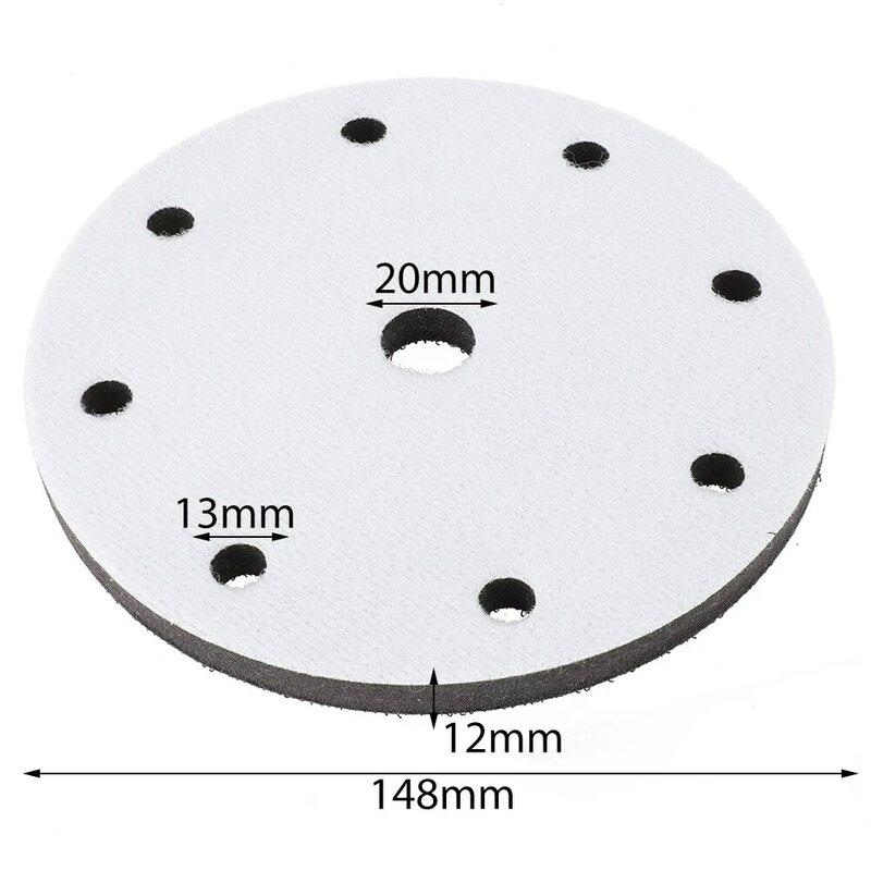 Power Tools Interface Soft Pad 150mm 1pc 6Inch 9 Holes Buffer Sponge For Backing Pad For Surface Polishing Interface Cushion Pad