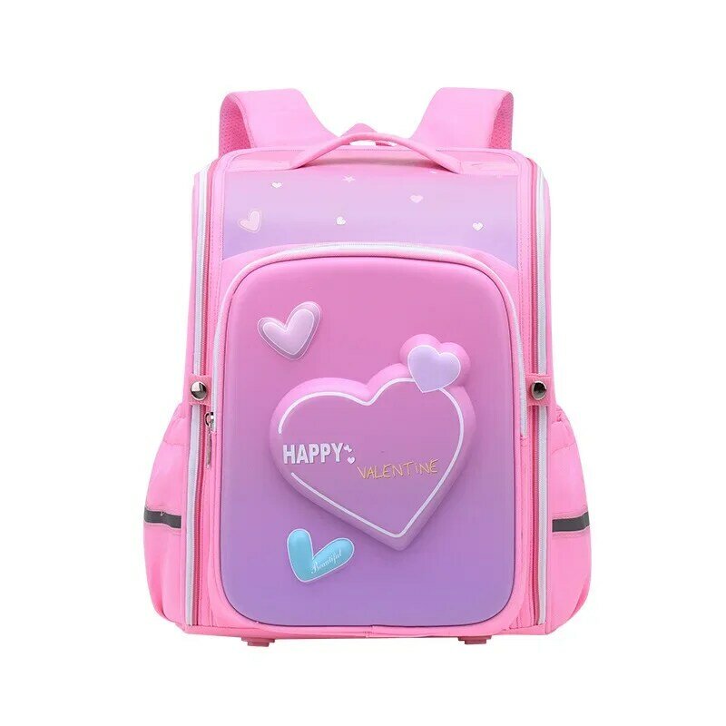 Tas sekolah anak perempuan dan laki-laki, ransel cetakan merah muda Unicorn, tas sekolah anak SD tahan air untuk anak perempuan