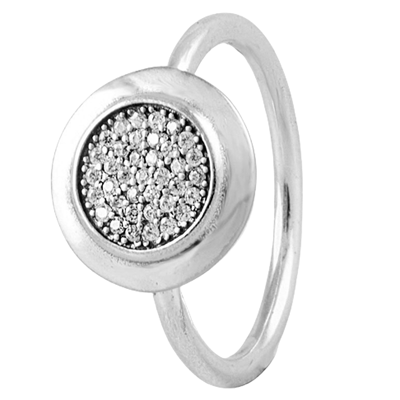 Love Knot Feature Signature Circles Brilliant Bow Radiant Glow Ring anello in argento Sterling 925 per gioielli fai da te di moda originale