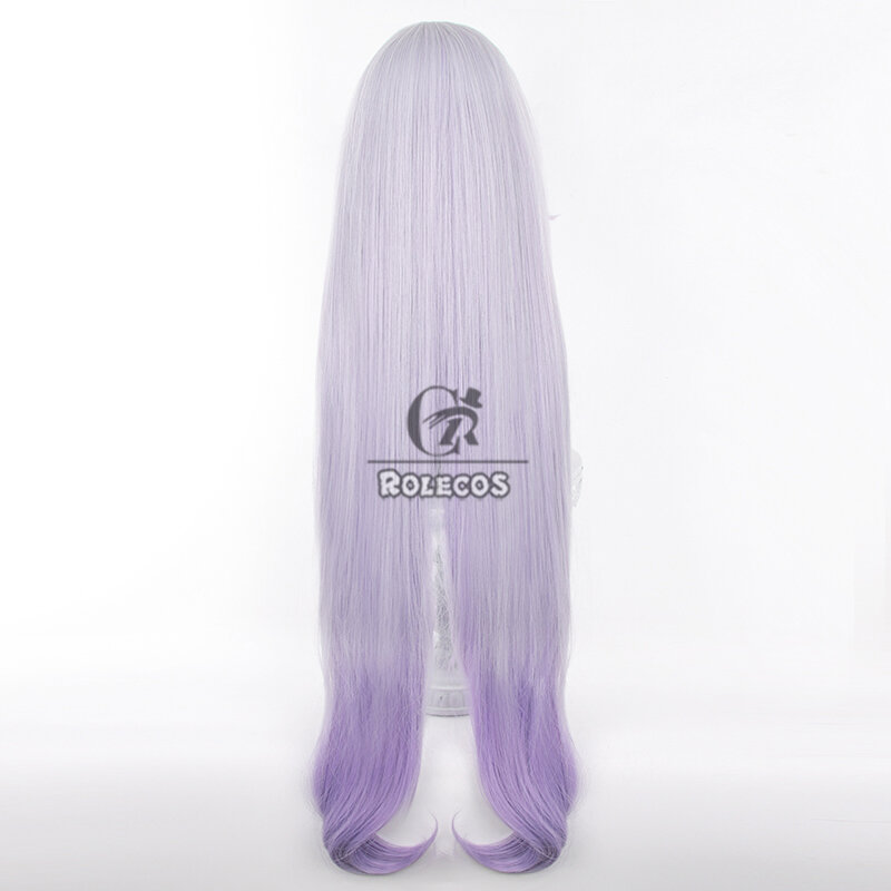 ROLECOS Game Honkai Star Rail Black Swan Cosplay Wigs Black Swan 95cm White Mixed Purple Cos Wig Heat Resistant Synthetic Hair