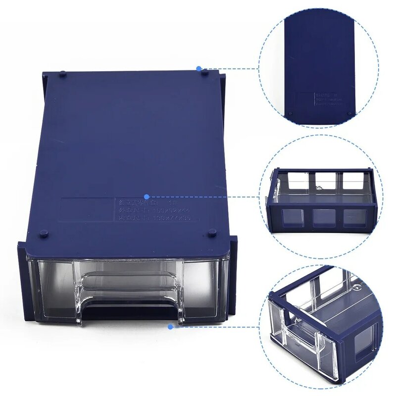 Контейнер для хранения, принадлежности для шитья, 140*85*40 мм, синие ремесла, легкая в установке, фурнитура, детали из полиэтилена