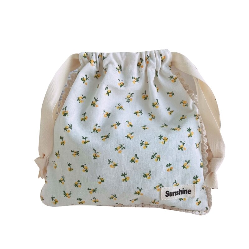 F62D Drawstring Nappy  Bag Reusable Baby Diaper Storage Bag Mom Travel Gear