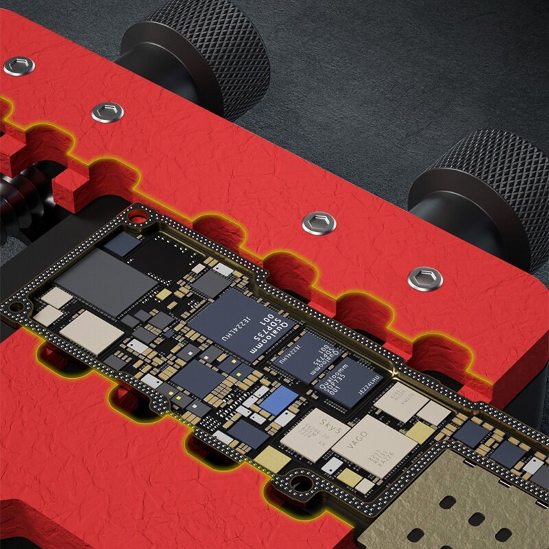 MECHANIC MR6 perlengkapan perbaikan bantalan ganda udara papan PCB Chip Motherboard solder menghilangkan lem penjepit pemeliharaan telepon Jig