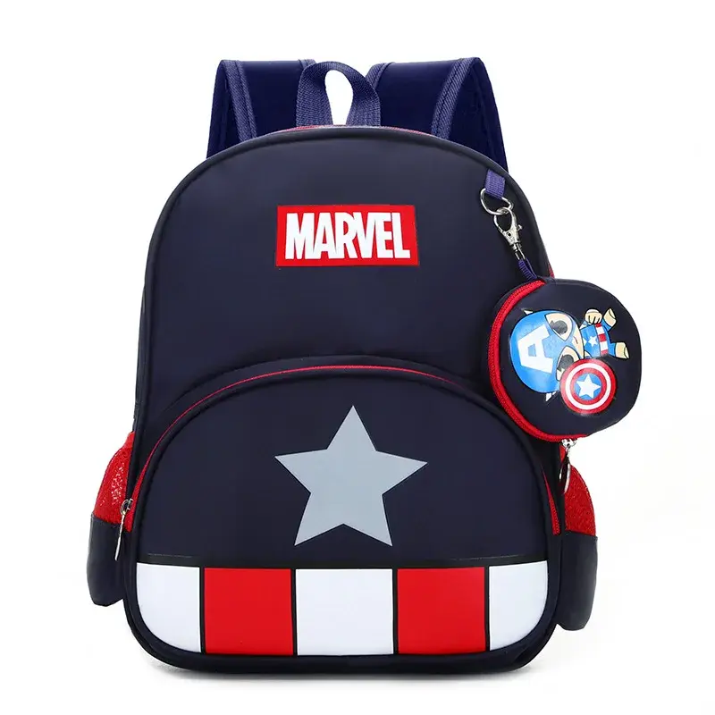 子供のためのディズニー漫画のバックパック,スパイダーキャプテンのショルダーバッグ,大容量のランドセル,学生のためのファッショナブル,新しい