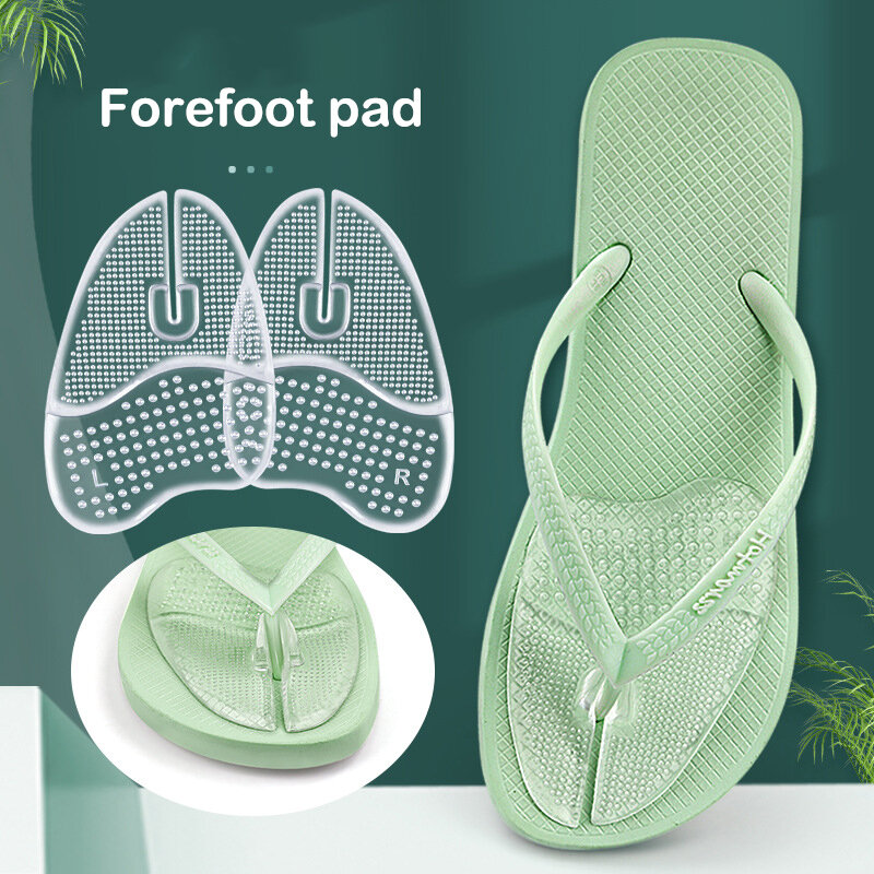 1 paio di sandali infradito antiscivolo trasparenti cuscini protezioni per dita imbottite inserti per avampiede solette per scarpe