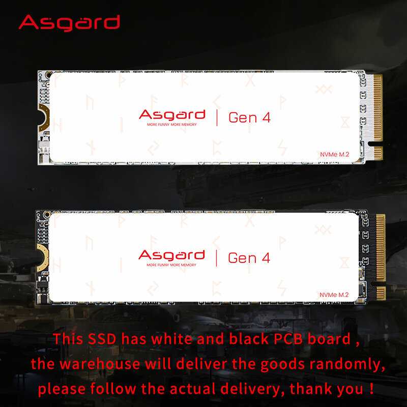 Asgard-M2 SSD GEN4 M.2 2280 Pcle 4.0 X4 NVMe, 1TB, 2TB Disco Rígido Interno