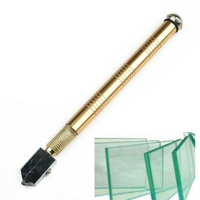 Cortador de vidro diamante lâmina de roda portátil profissional anti-deslizamento alça de metal 175mm para diy telha espelho artesanato ferramenta de corte de mão