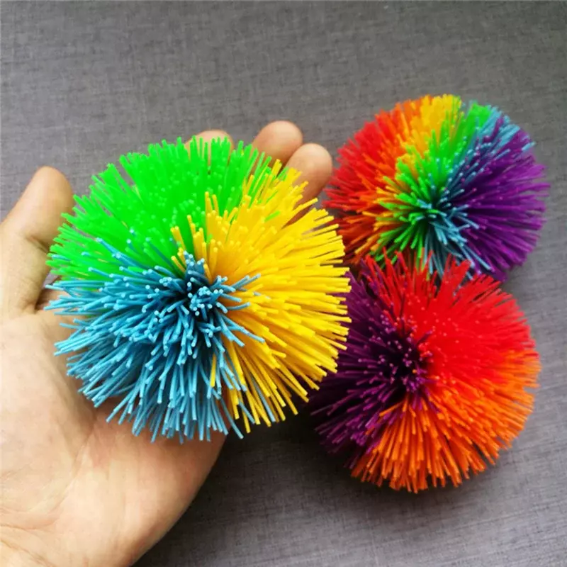 1Pc 6cm 9cm Colorful Rubber Wire Ball Toys for Kids Anti-Stress Stretchy Ball Children's Novelty Toys Funny Rubber Toy Ball