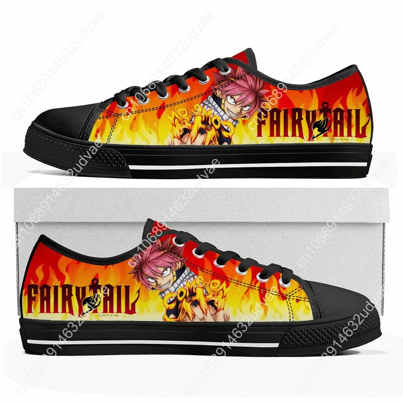 F-Fairy T-Tail Natsu Dragneel Low Top Sneakers Mens Womens Teenager Canvas High Quality Sneaker Casual Couple Shoes Custom Shoe