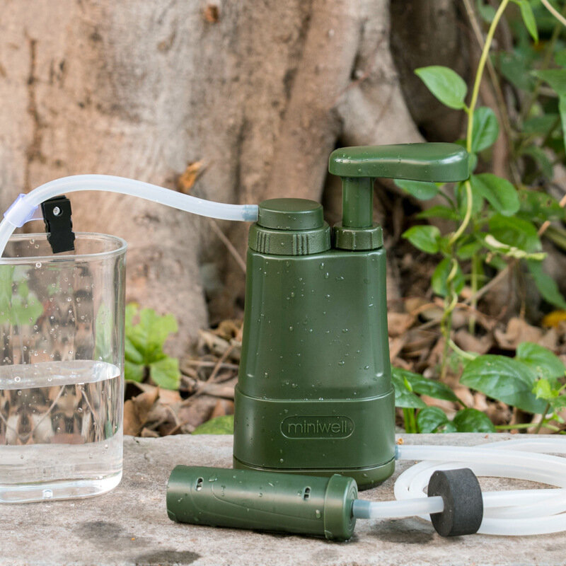 Purificateur d'eau portable, filtre d'urgence, équipement de plein air, survie, camping, sports plication