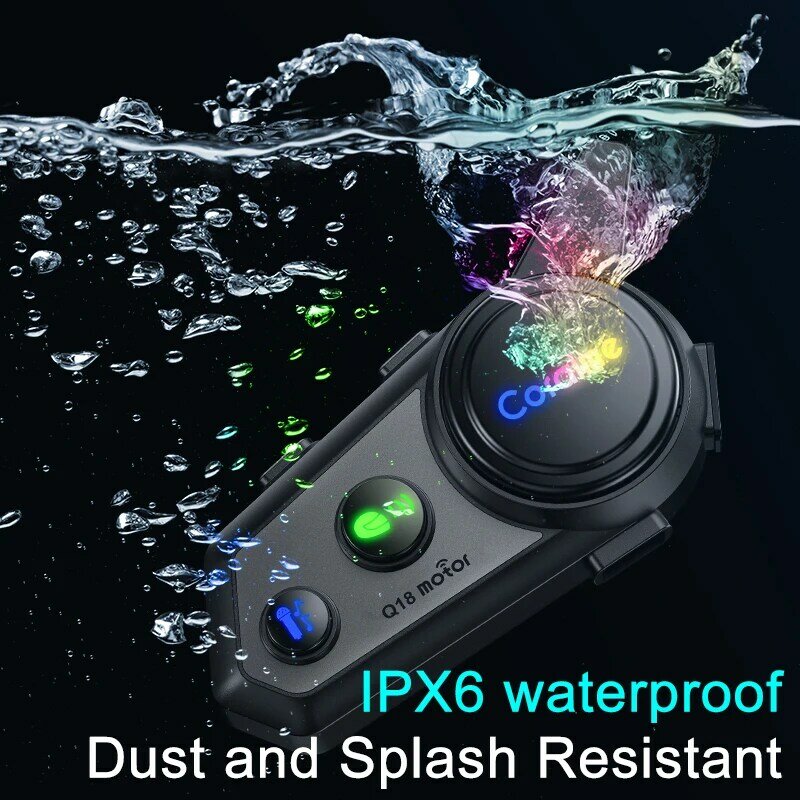 Casco walkie-talkie con auriculares Bluetooth 5,3, modo de reposo ultralargo, resistente al agua y con reducción de ruido, micrófono de llamada para ciclismo