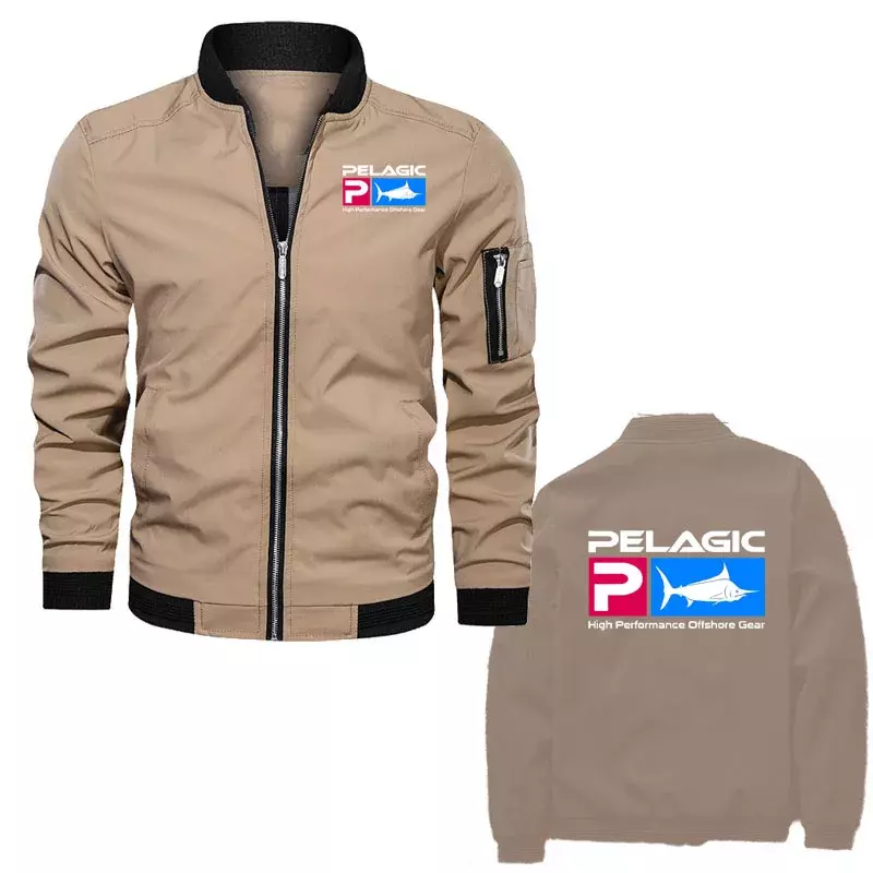 Pelagic Fisher 오프쇼어 프린트 캐주얼 코트 남성용 재킷, 용수철 가을 바람막이 하이 퀄리티 군사 전술 폭격기 재킷