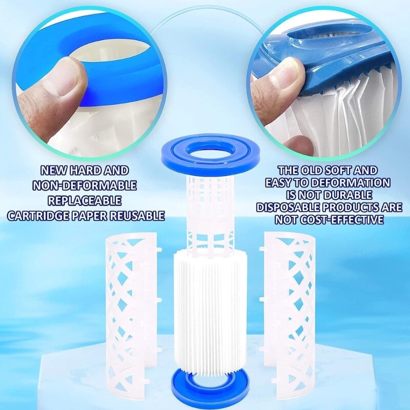 Paquete de 9 cartuchos de papel de filtro de piscina filtro de piscina de repuesto filtro de piscinas R9UD