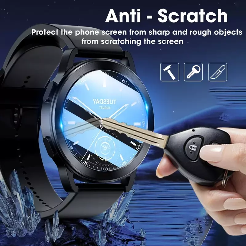 Protetor de Tela HD para Xiaomi Mi Watch, Anti-Scratch, Dureza 9H, Vidro Temperado, Smartwatch Protect, S3