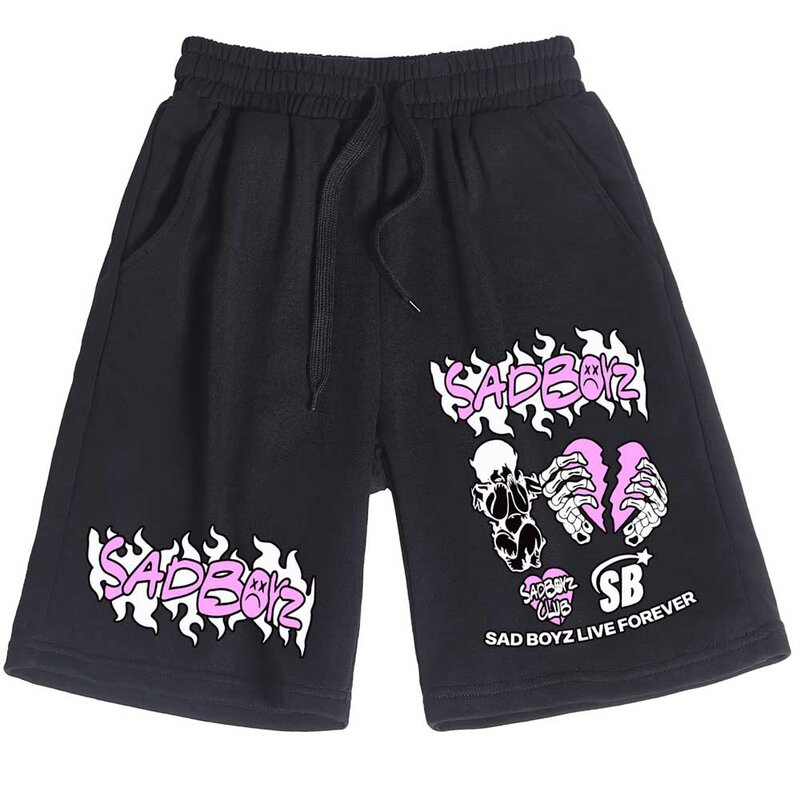 Sad Boyz-pantalones cortos de algodón para hombre y mujer, pantalón corto de estilo Junior H, 2024