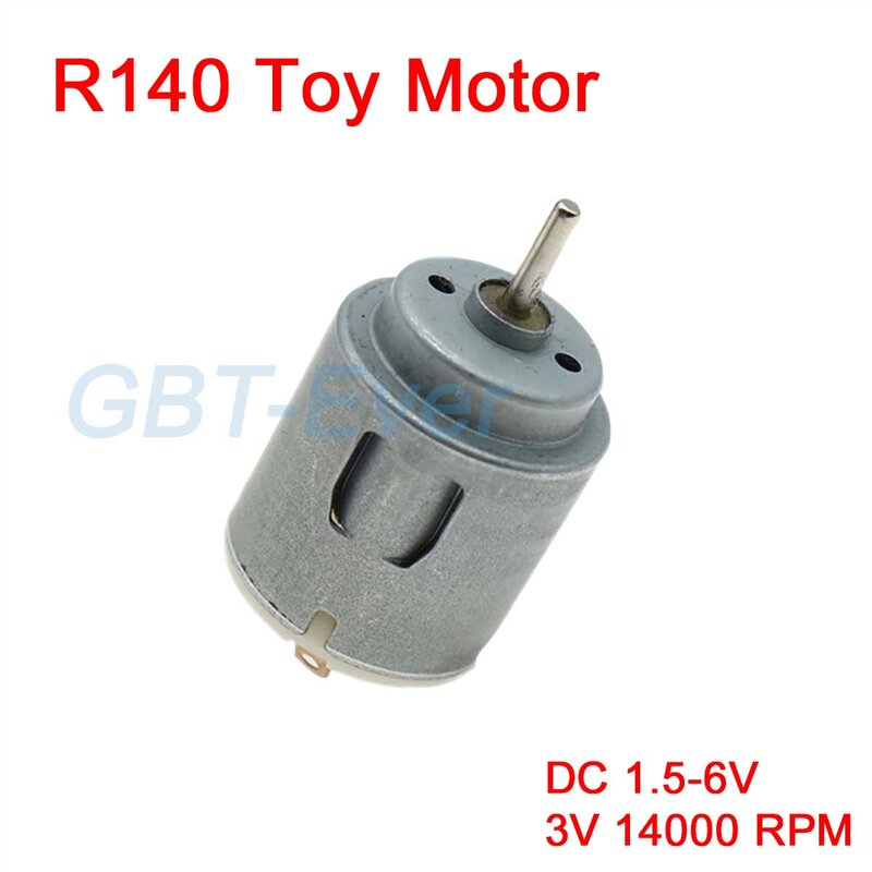 2Pcs R140 Toy Motor Micro Motor High-speed Strong Magnetic DC Motor 1.5V~6V Four-wheel Drive Accessories Model Making DIY