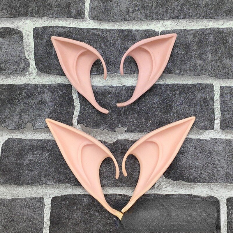 1Pair Fashion Accessories for Women Cosplay Props Party Latex Pointed Ears Men Halloween Elf Ears Ball Decoration