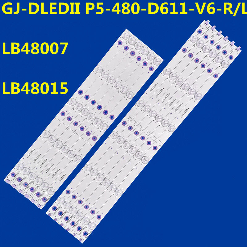 LED قطاع ل GJ-DLEDII ، P5-480-D611-V6-R/L ، 48E5CHR ، 48PFG5000 ، 48PFG5100 ، 48PFT5500 ، 12 ، 48PFT4100 ، TPT480LS-HN11.S ، 5Kit ، 60 قطعة