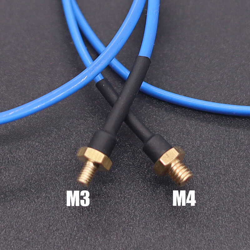 3D printer temperature sensor M3 M4 screw 0~260 Celsius thermocouple with blue PTFE cable wire