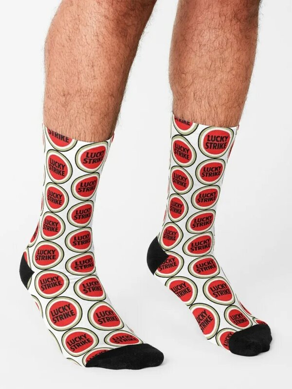 Носки с логотипом Lucky Strike, подарок на Рождество, женские носки, мужские