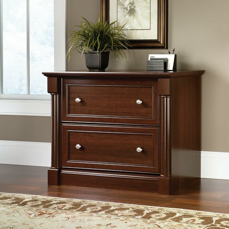 Sauder Palladia Dresser and Lateral File, Select Cherry Finish