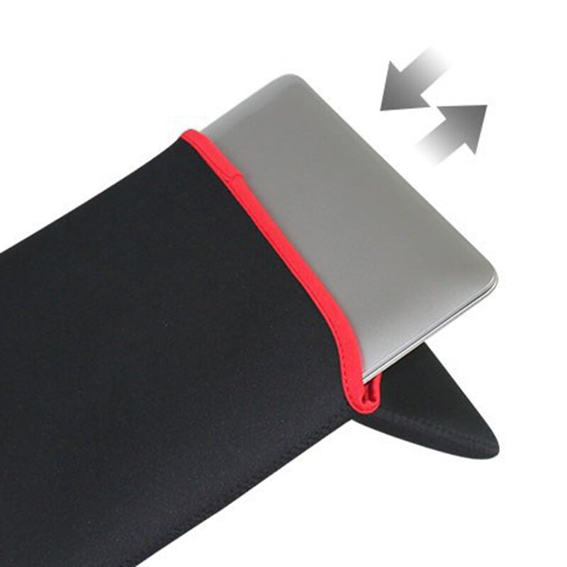Notebook Liner Package Bag Laptop Table Waterproof Thickened Neoprene Storage Pouch Black, 25.5cmx34.5cm